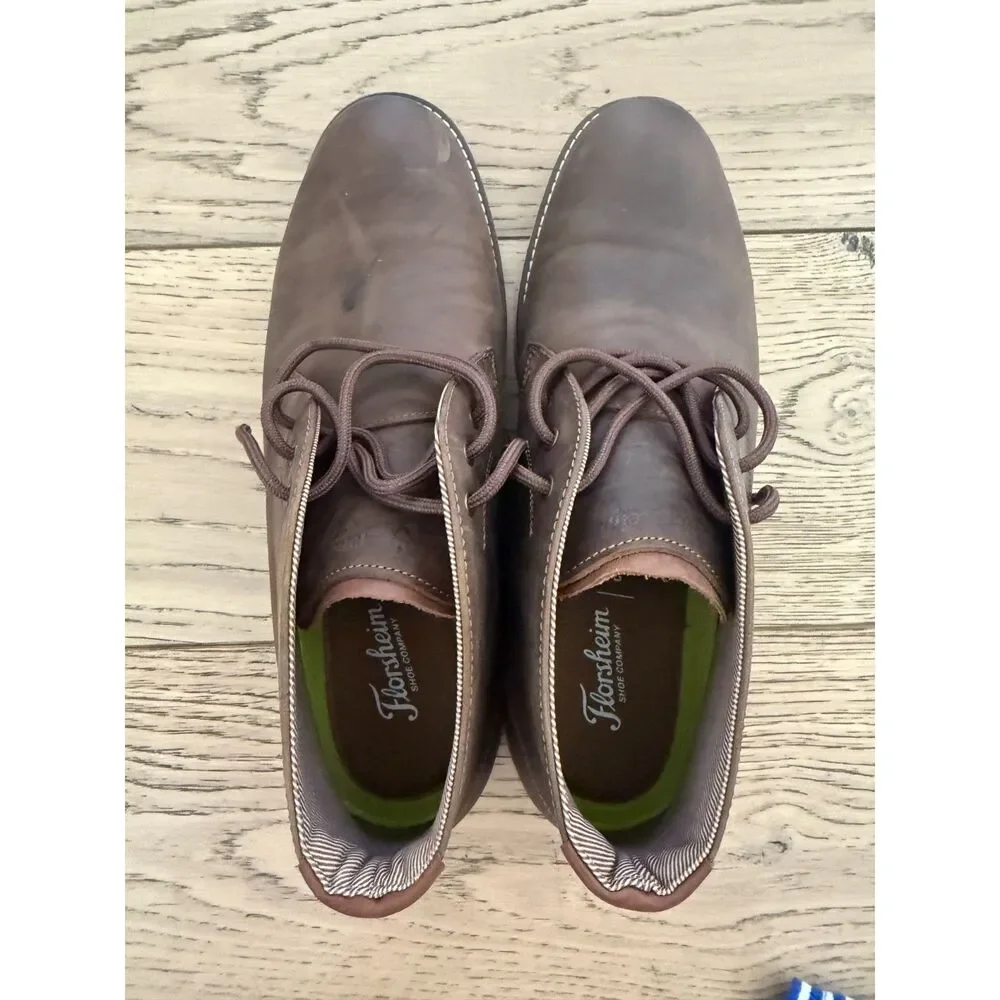 Florsheim Vibe Leather Chukka Boots Brown Men's Size 10W Wide Casual Ankle Boot